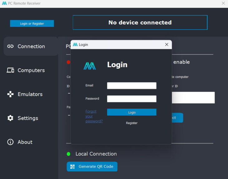 Интерфейс PC Remote